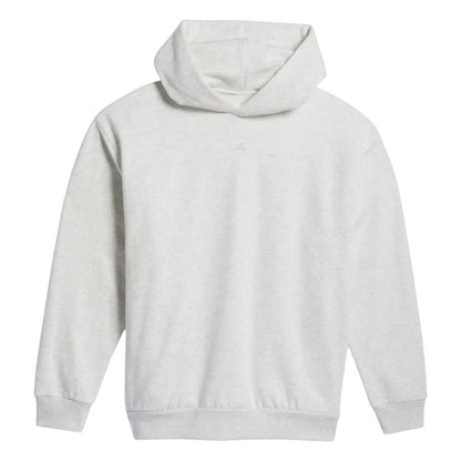 Grey Melange - Front - Adidas Unisex Adult Back Print Drop Shoulder Hoodie