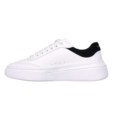 White-Black - Back - Skechers Womens-Ladies Cordova Classic Low Platform Trainers