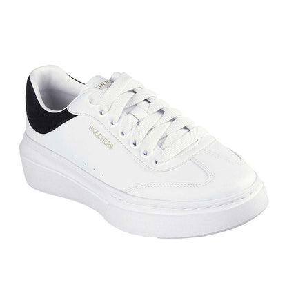 White-Black - Front - Skechers Womens-Ladies Cordova Classic Low Platform Trainers