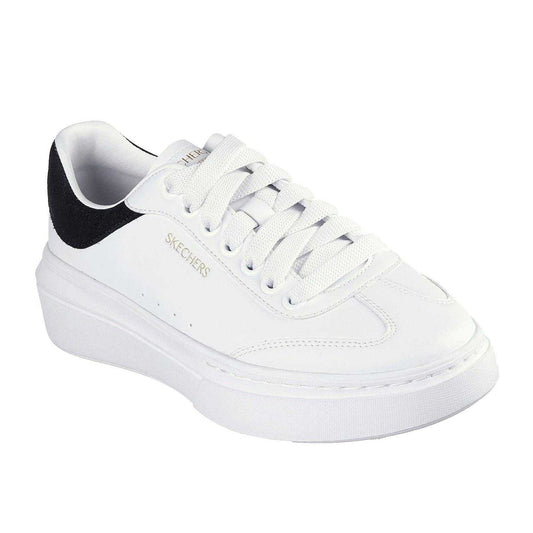 White-Black - Front - Skechers Womens-Ladies Cordova Classic Low Platform Trainers