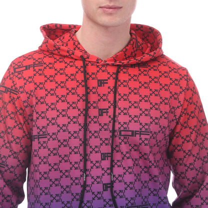 Red - Side - Off White Mens ATHL Monogram Hoodie
