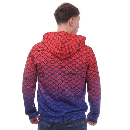 Red - Back - Off White Mens ATHL Monogram Hoodie