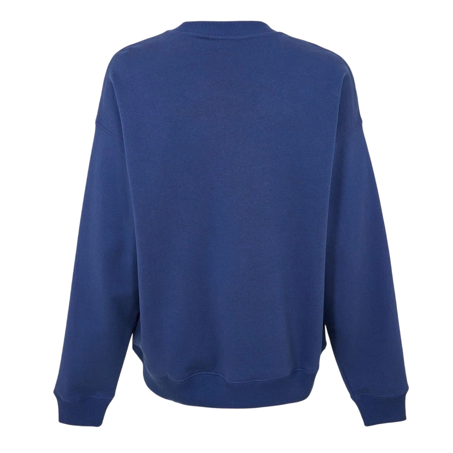 Dark Blue-White - Back - Off White Mens Crew Neck Sweatshirt