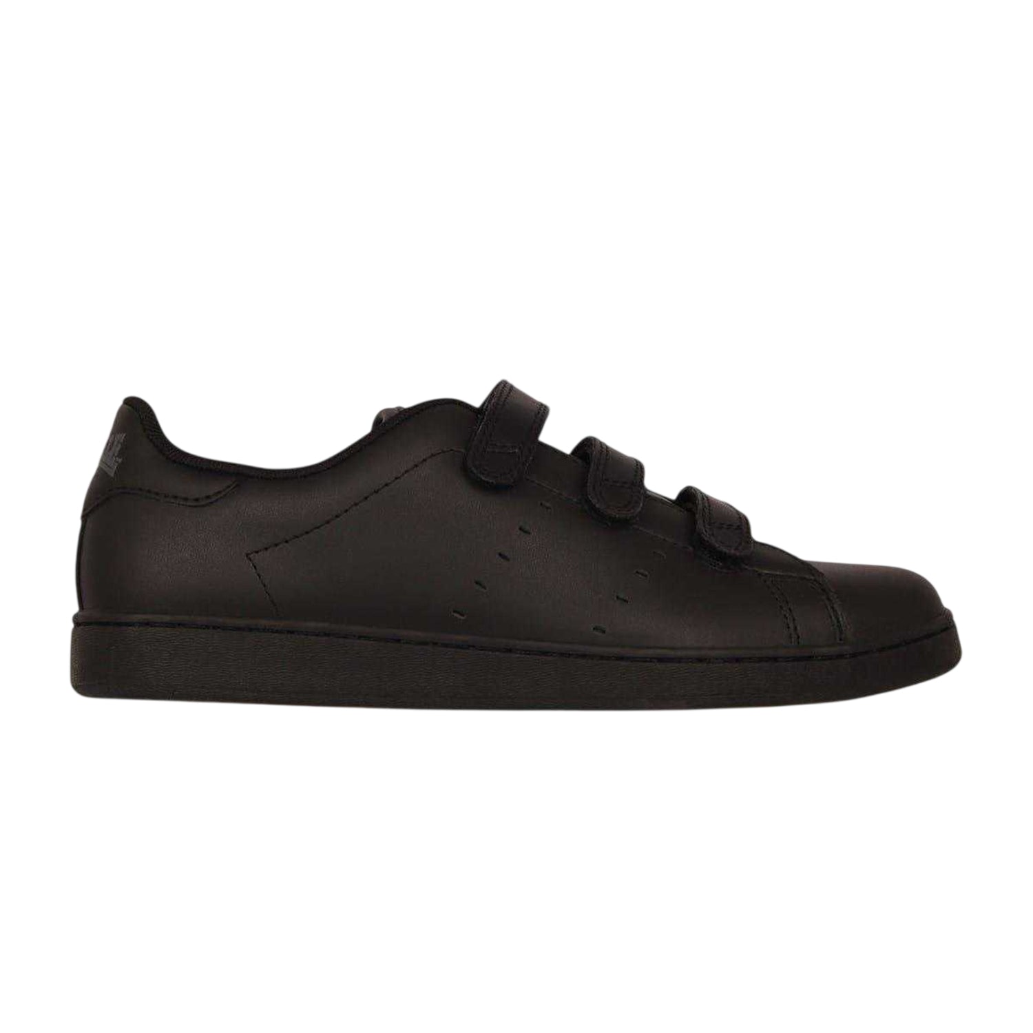 Black - Lifestyle - Lonsdale Childrens-Kids Leyton Leather Trainers