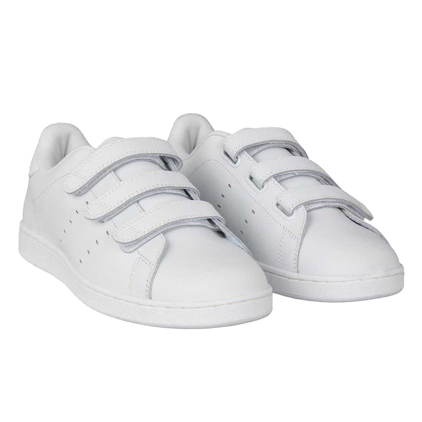White - Front - Lonsdale Childrens-Kids Leyton Leather Trainers