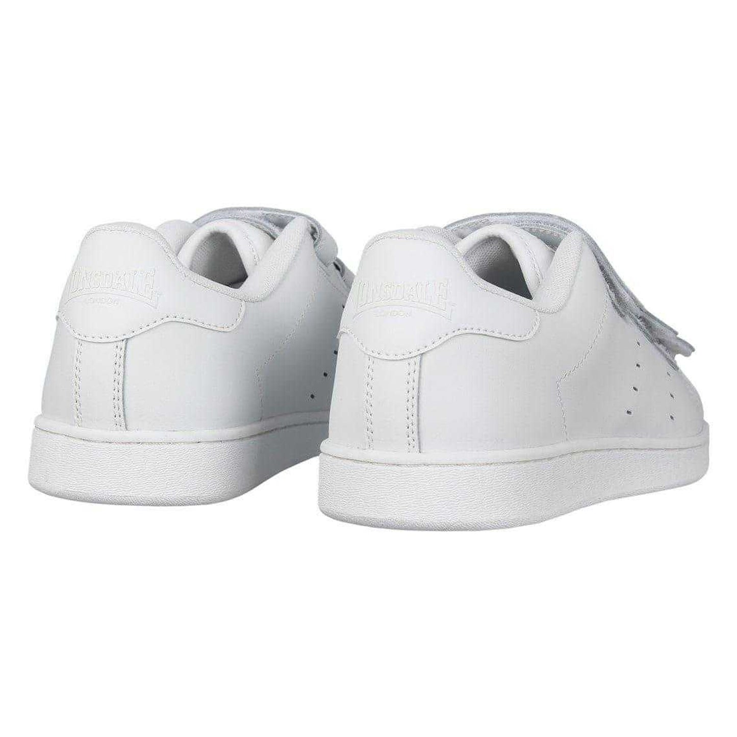 Black - Close up - Lonsdale Childrens-Kids Leyton Leather Trainers