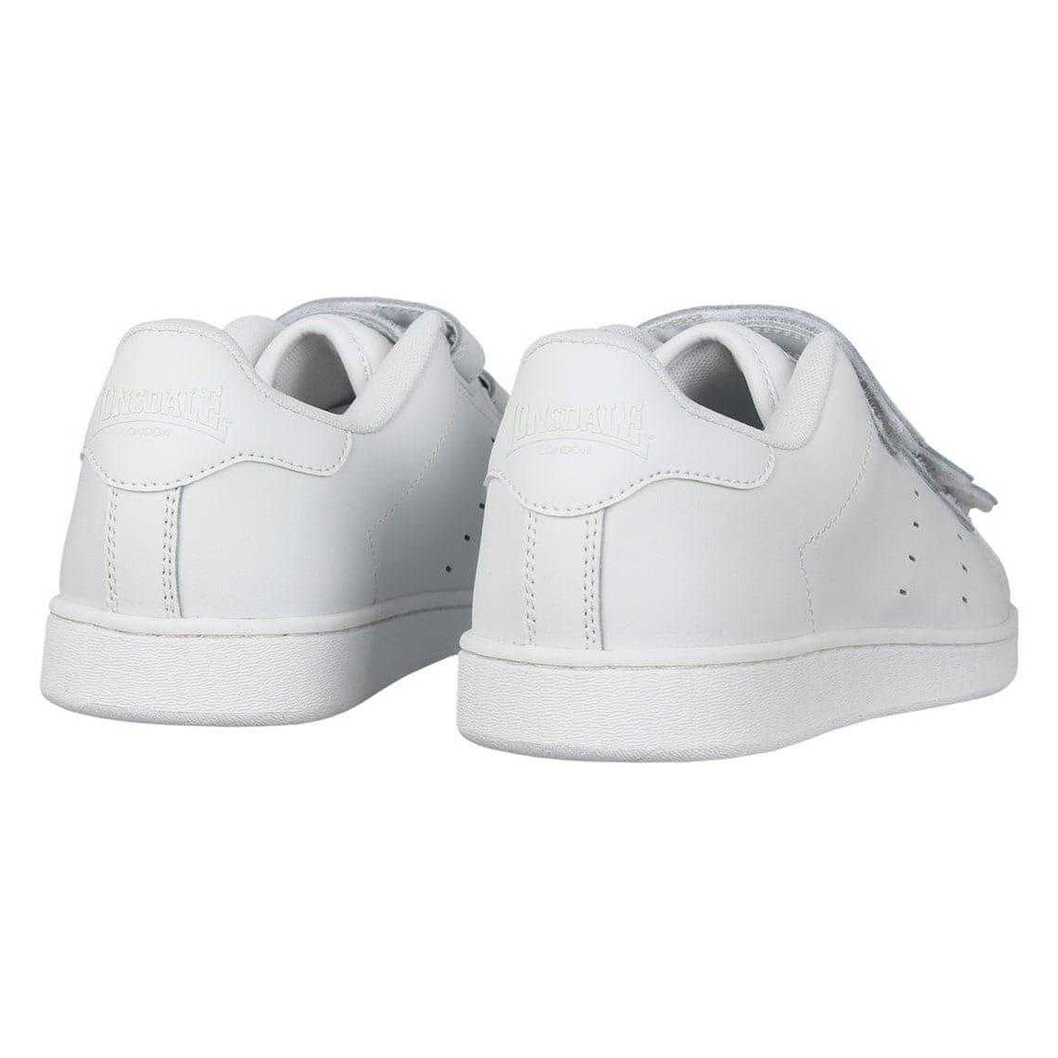 Black - Close up - Lonsdale Childrens-Kids Leyton Leather Trainers