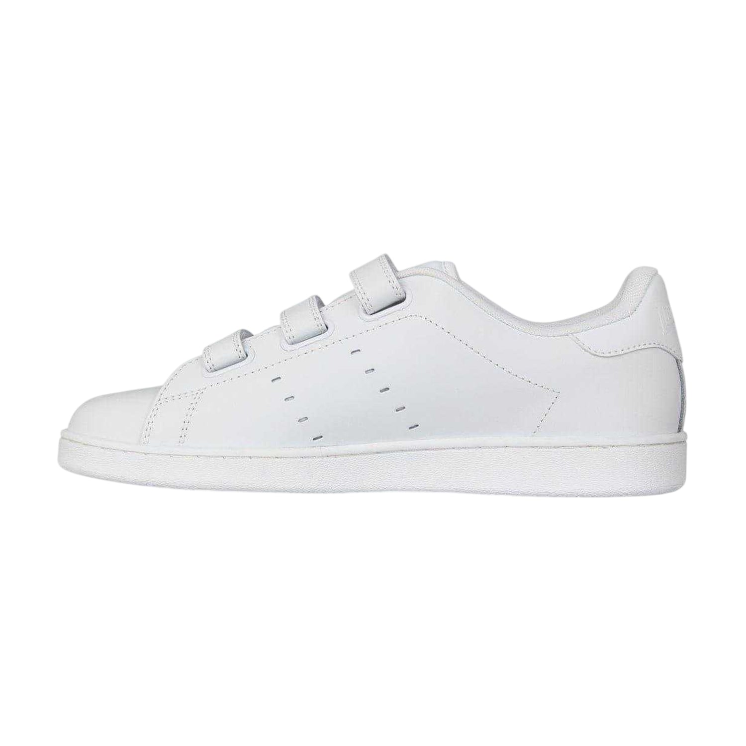 White - Back - Lonsdale Childrens-Kids Leyton Leather Trainers