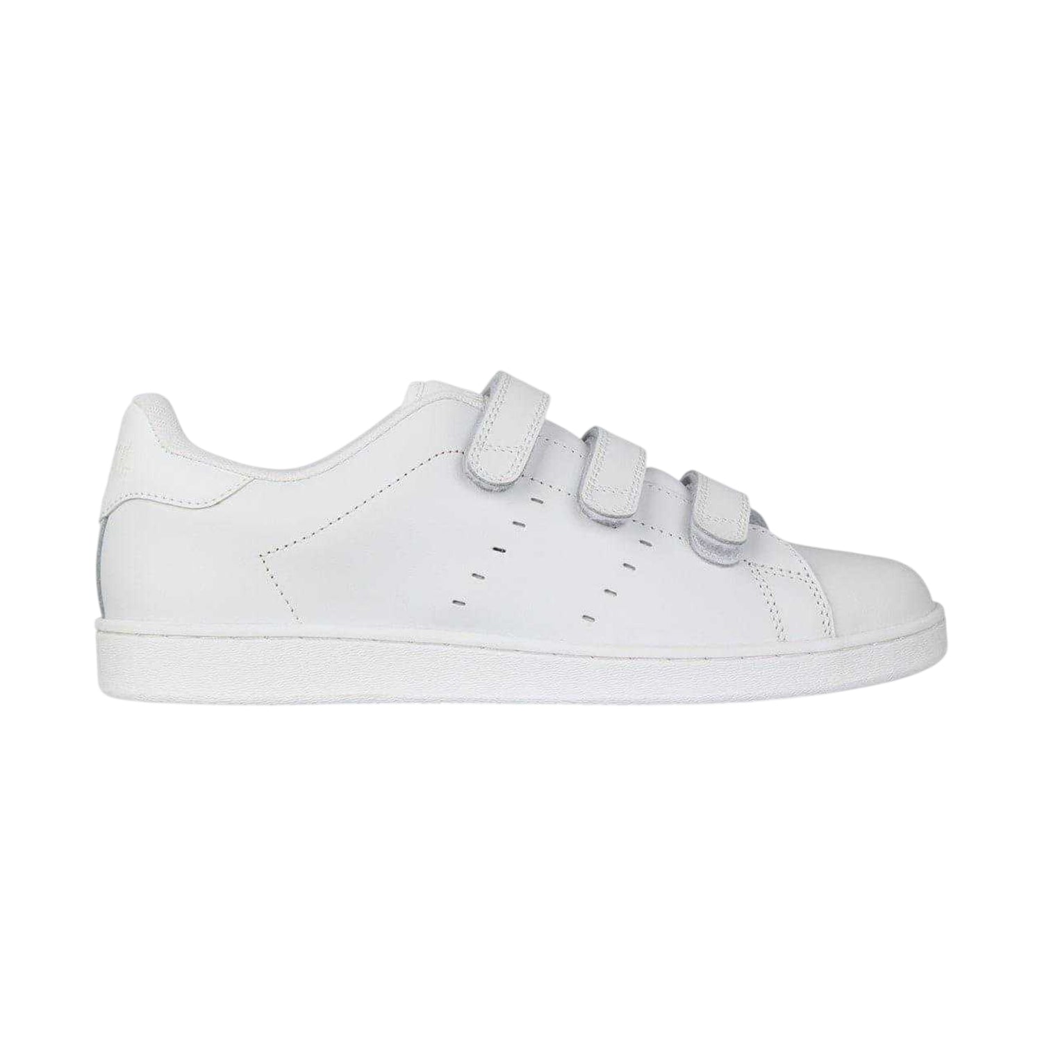 White - Side - Lonsdale Childrens-Kids Leyton Leather Trainers