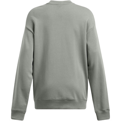 Green - Back - Under Armour Womens-Ladies Project Rock Relaxed Fit Sweatshirt