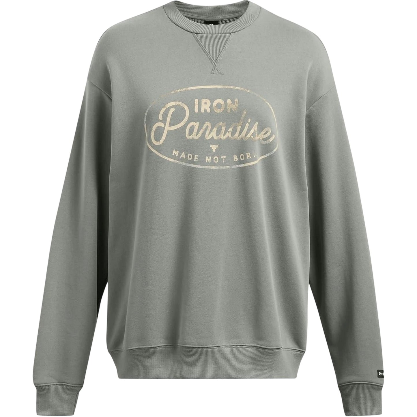 Green - Front - Under Armour Womens-Ladies Project Rock Relaxed Fit Sweatshirt
