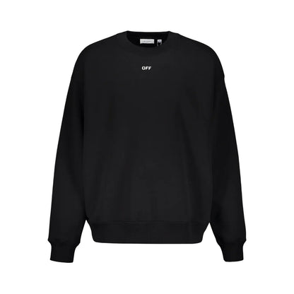 Black-White - Front - Off White Unisex Adult Diagonal Stripe Oversized Sweatshirt