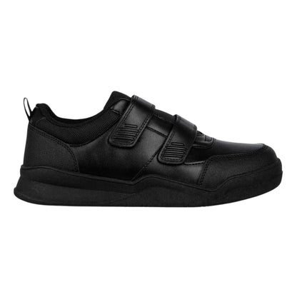 Black - Lifestyle - Giorgio Childrens-Kids Adjustable Strap Flat Trainers