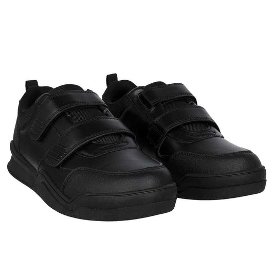 Black - Front - Giorgio Childrens-Kids Adjustable Strap Flat Trainers