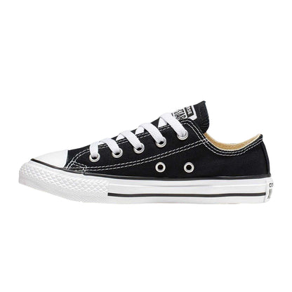 Black - Back - Converse Childrens-Kids Chuck Canvas Low Cut Shoes