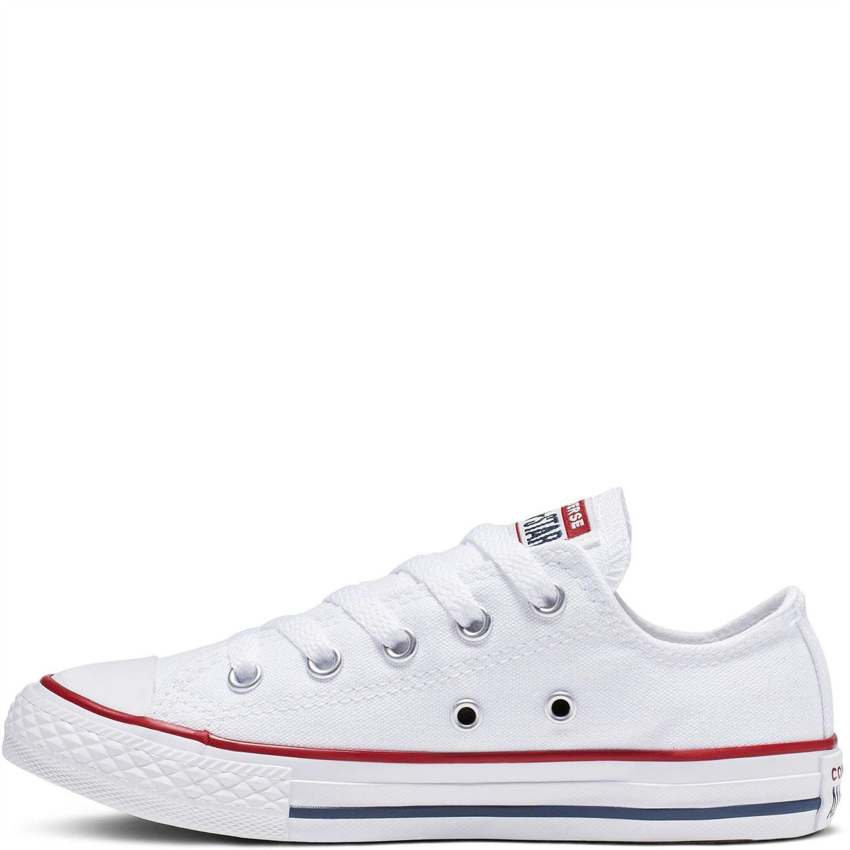 White - Lifestyle - Converse Childrens-Kids Chuck Canvas Low Cut Shoes