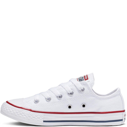 White - Lifestyle - Converse Childrens-Kids Chuck Canvas Low Cut Shoes
