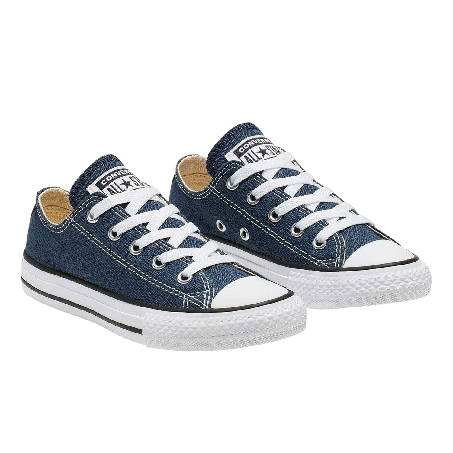 Navy - Front - Converse Childrens-Kids Chuck Canvas Low Cut Shoes