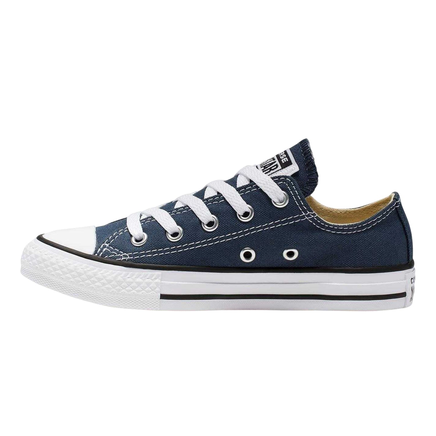 Navy - Back - Converse Childrens-Kids Chuck Canvas Low Cut Shoes