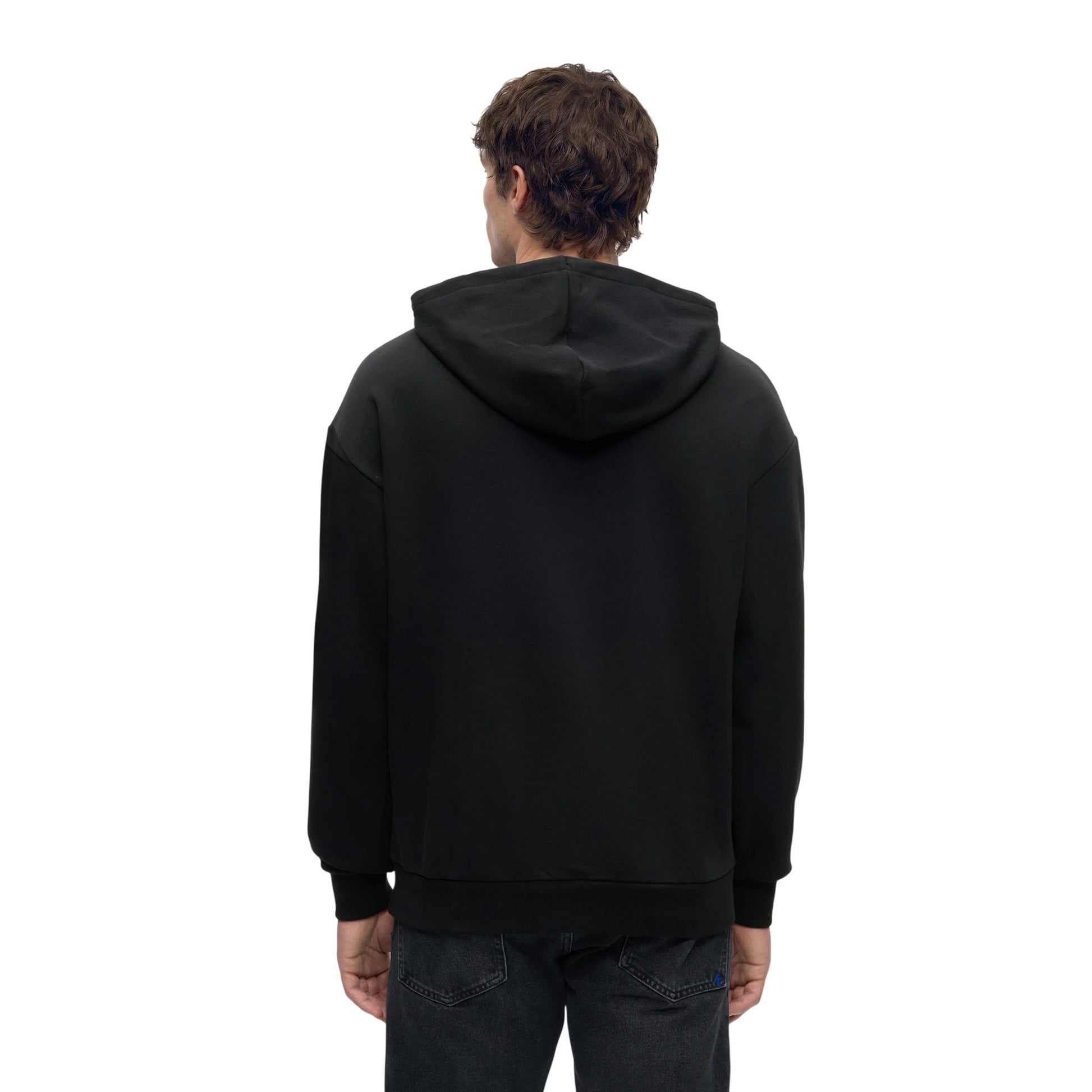 Black - Back - Boss Mens Box Long-Sleeved Hoodie