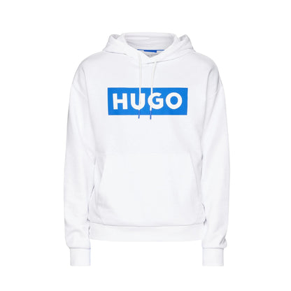 White - Front - Boss Mens Box Long-Sleeved Hoodie