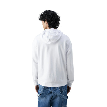 White - Back - Boss Mens Box Long-Sleeved Hoodie