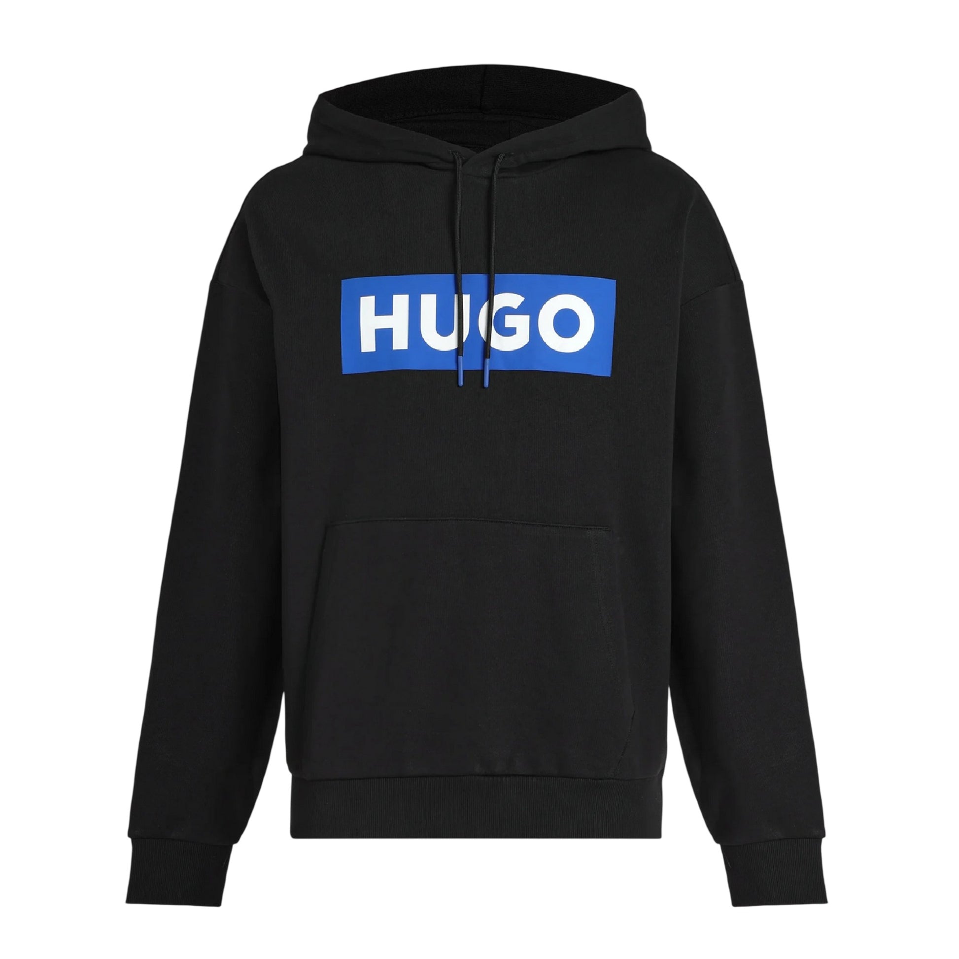 Black - Front - Boss Mens Box Long-Sleeved Hoodie