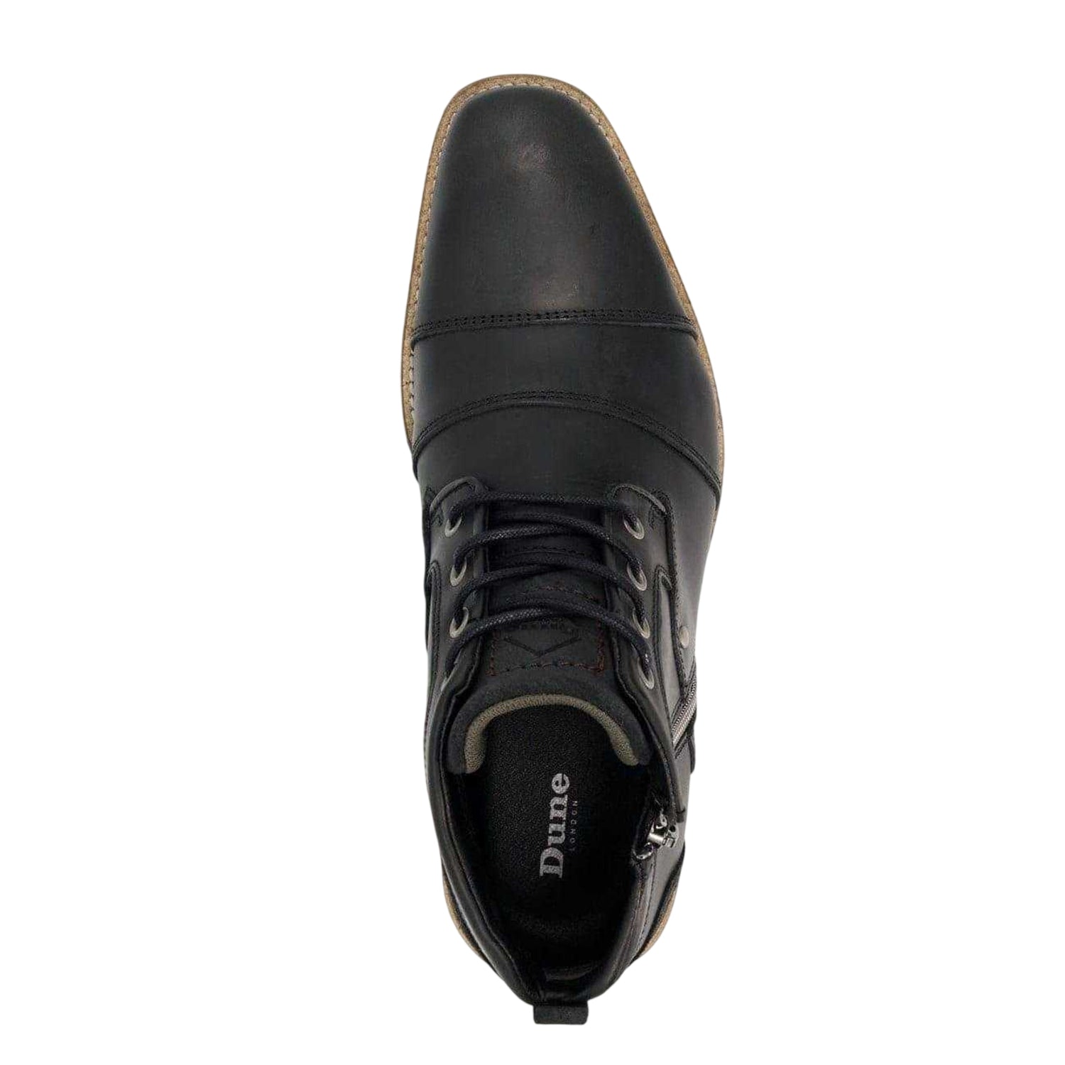Black - Lifestyle - Dune London Mens Captain Leather Ankle Boots