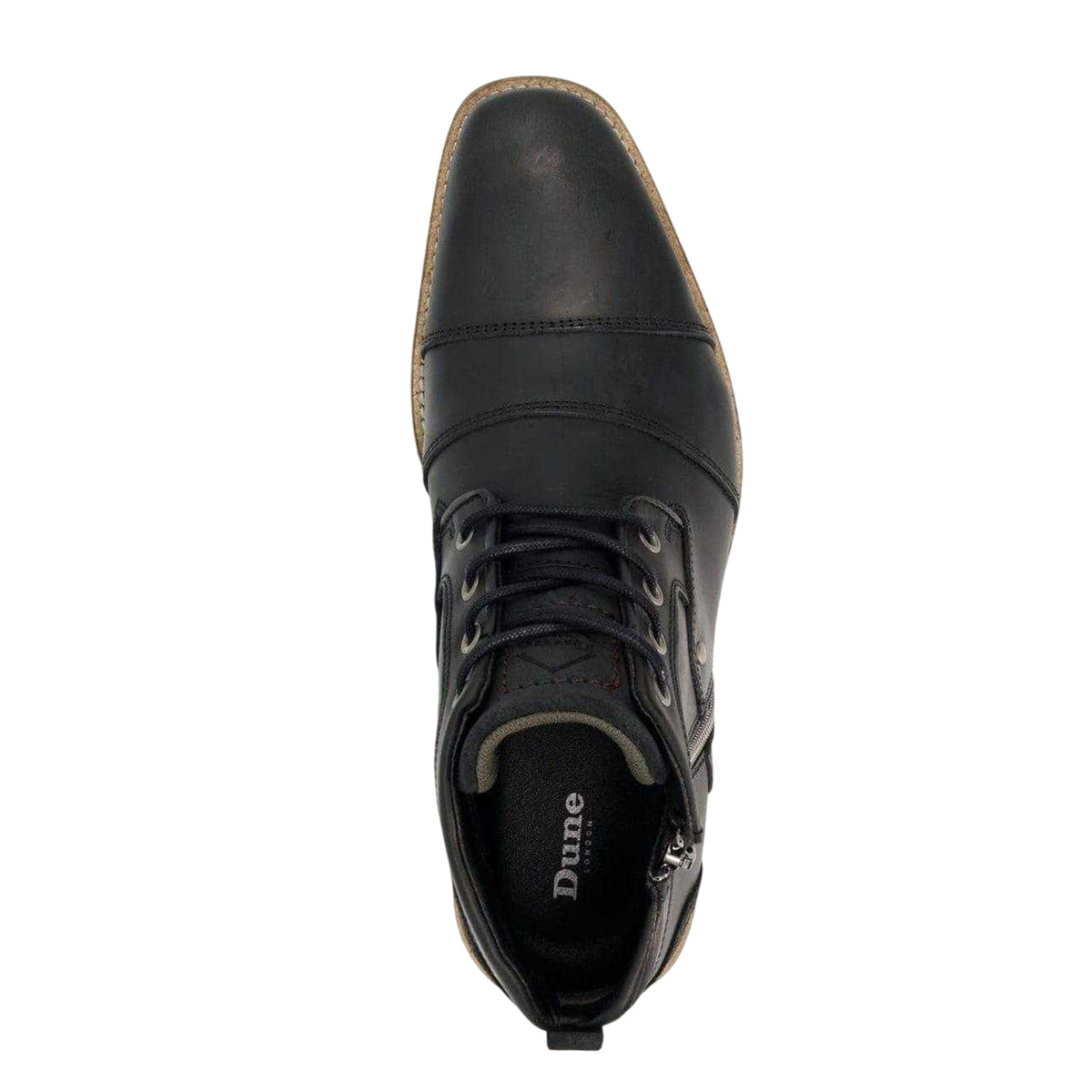 Black - Lifestyle - Dune London Mens Captain Leather Ankle Boots