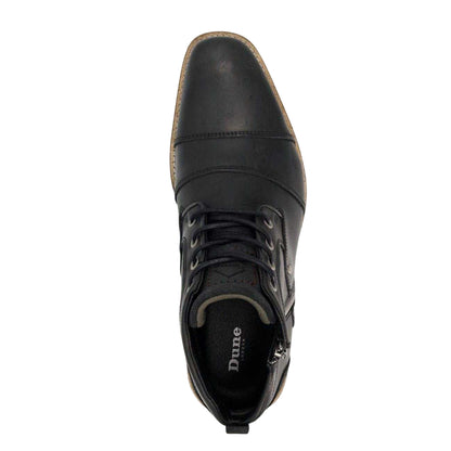 Black - Lifestyle - Dune London Mens Captain Leather Ankle Boots
