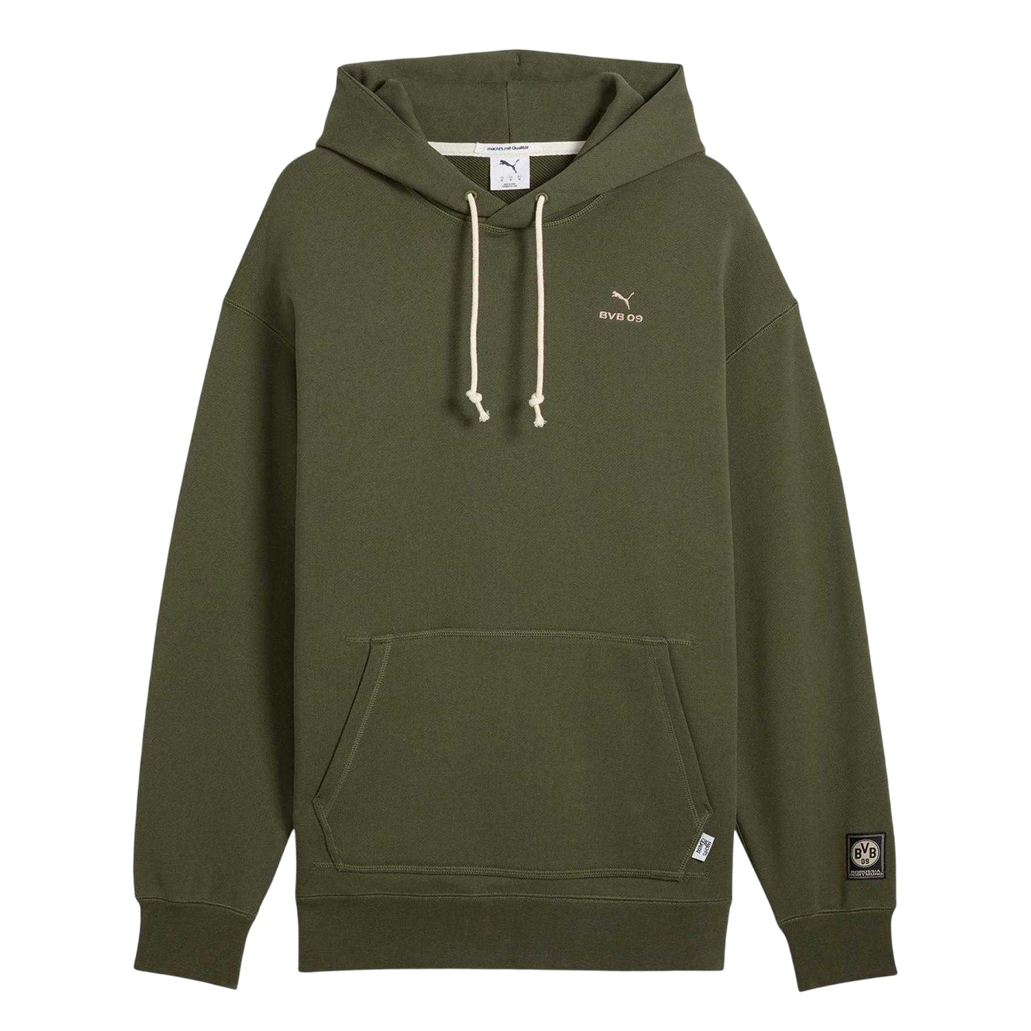 Green - Front - Puma Mens Borussia Dortmund Long-Sleeved Hoodie