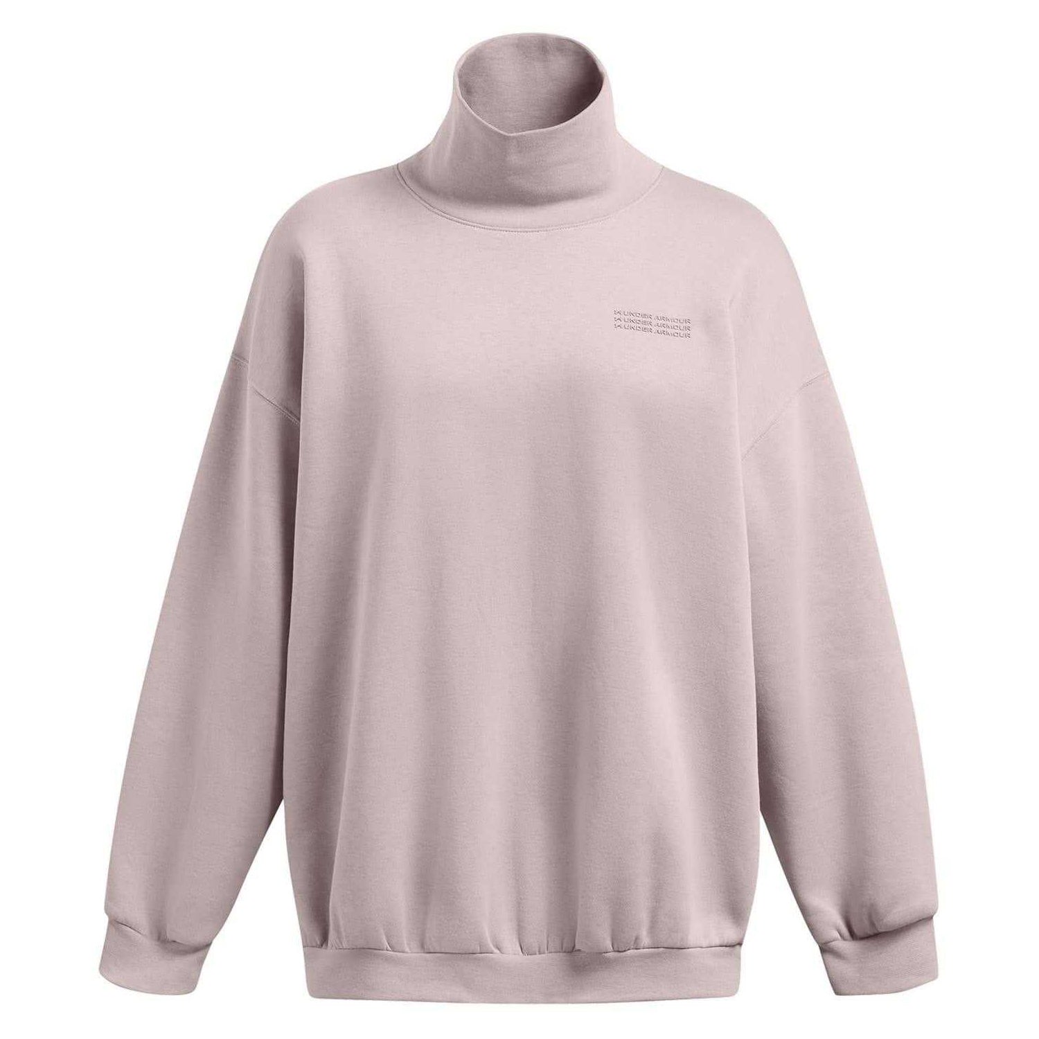 Grey - Front - Under Armour Womens-Ladies Drop Shoulder Sweatshirt