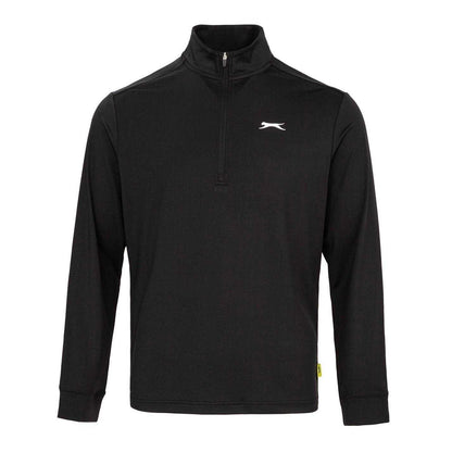 Black - Front - Slazenger Mens Quarter Zip Sweatshirt