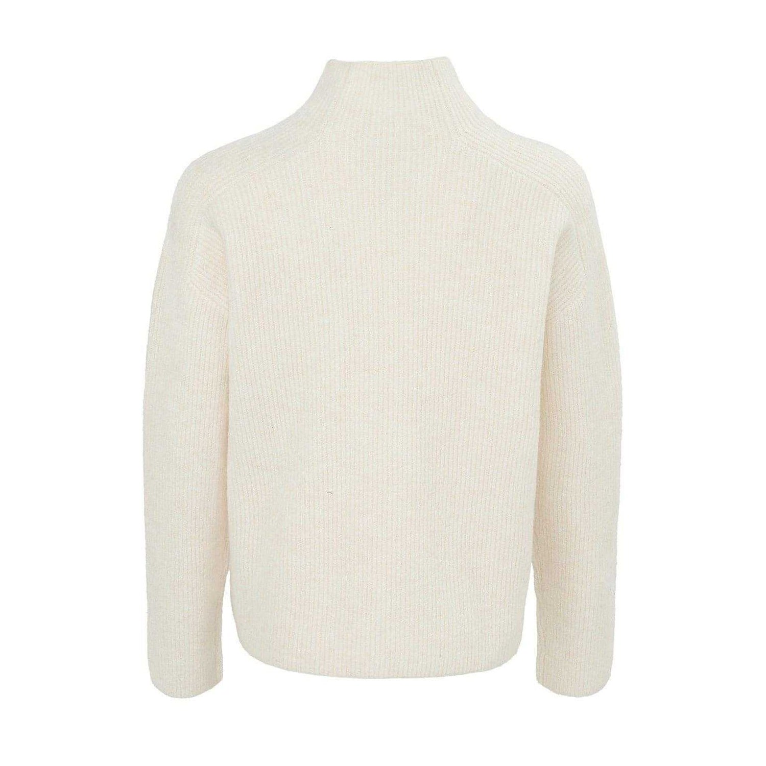 White - Back - Miso Womens-Ladies Ribbed Jumper