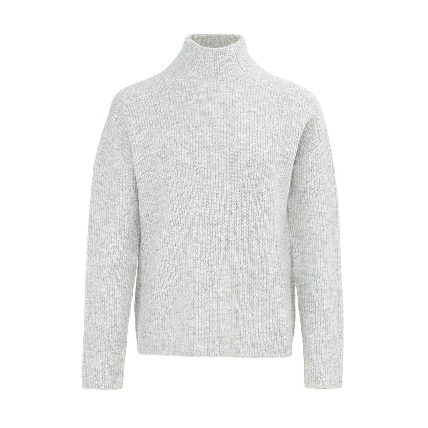 Light Grey - Front - Miso Womens-Ladies Ribbed Jumper