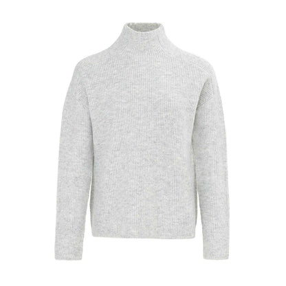 Light Grey - Front - Miso Womens-Ladies Ribbed Jumper