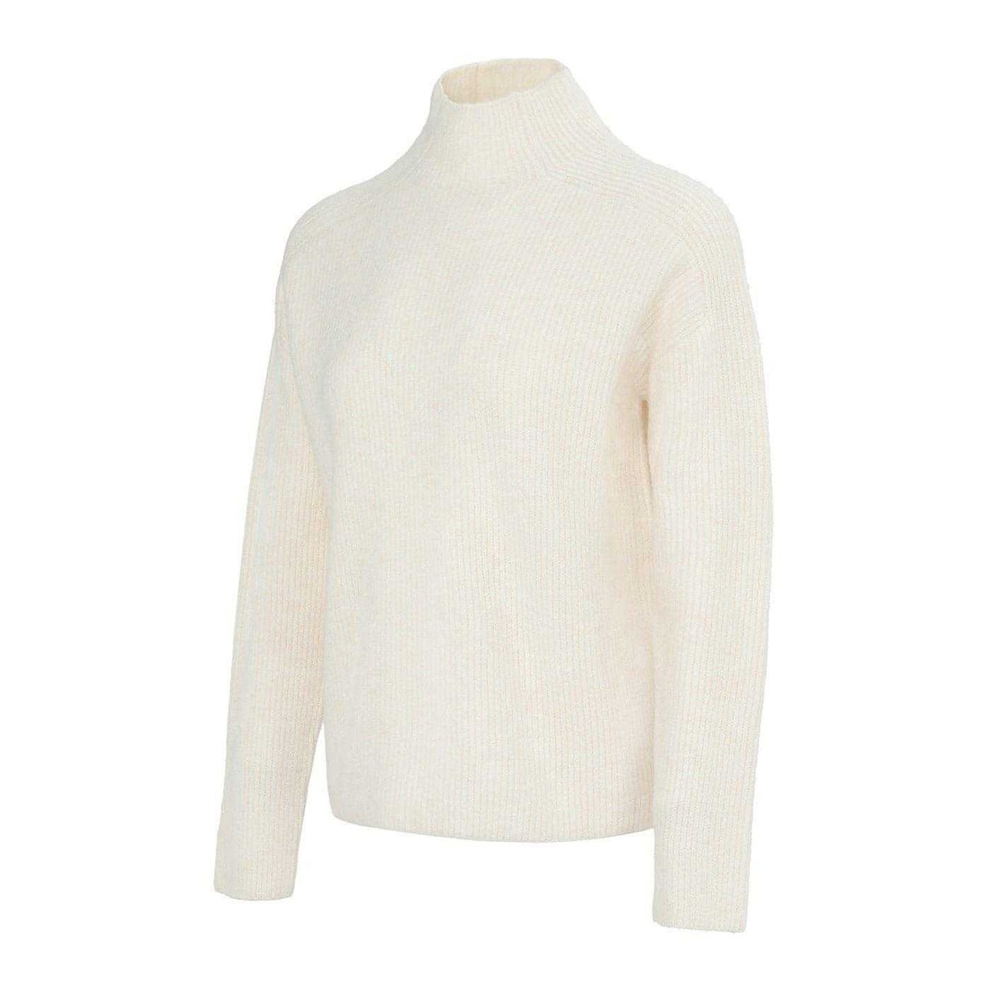 White - Front - Miso Womens-Ladies Ribbed Jumper