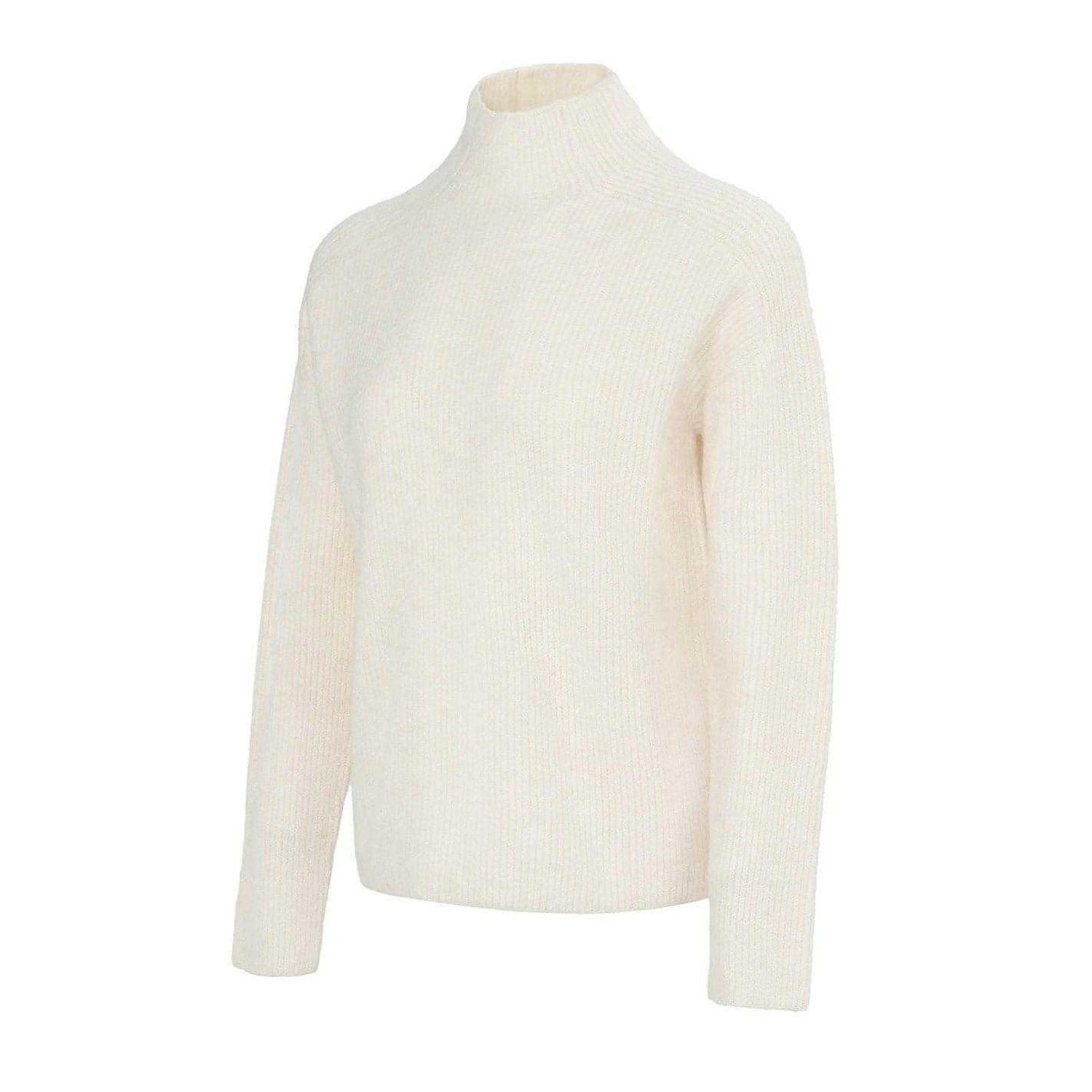 White - Front - Miso Womens-Ladies Ribbed Jumper