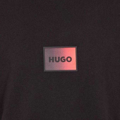 Black - Back - Hugo Mens Danotop Gradient Logo Ribbed Sweatshirt