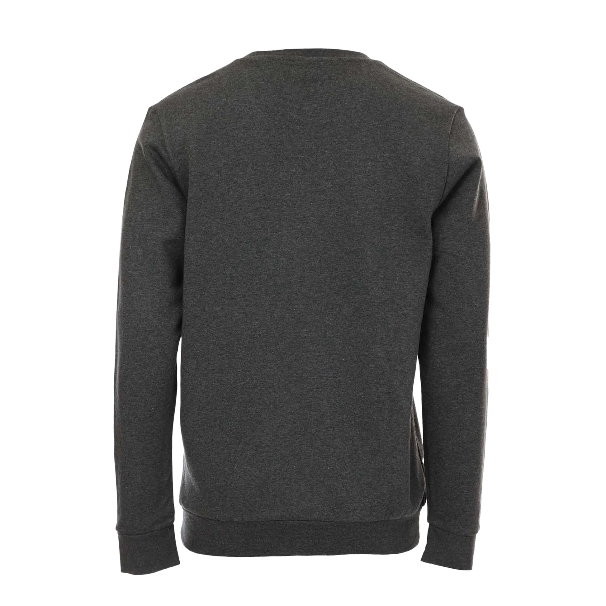 Charcoal Marl - Back - Adidas Mens Feelcozy Essentials Fleece Sweatshirt