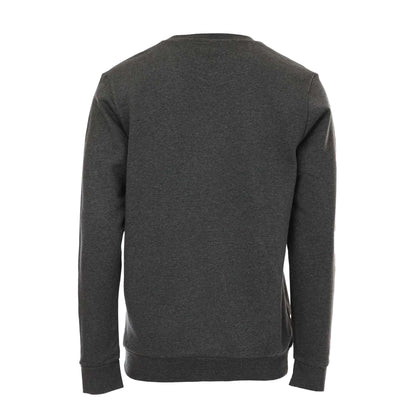 Charcoal Marl - Back - Adidas Mens Feelcozy Essentials Fleece Sweatshirt