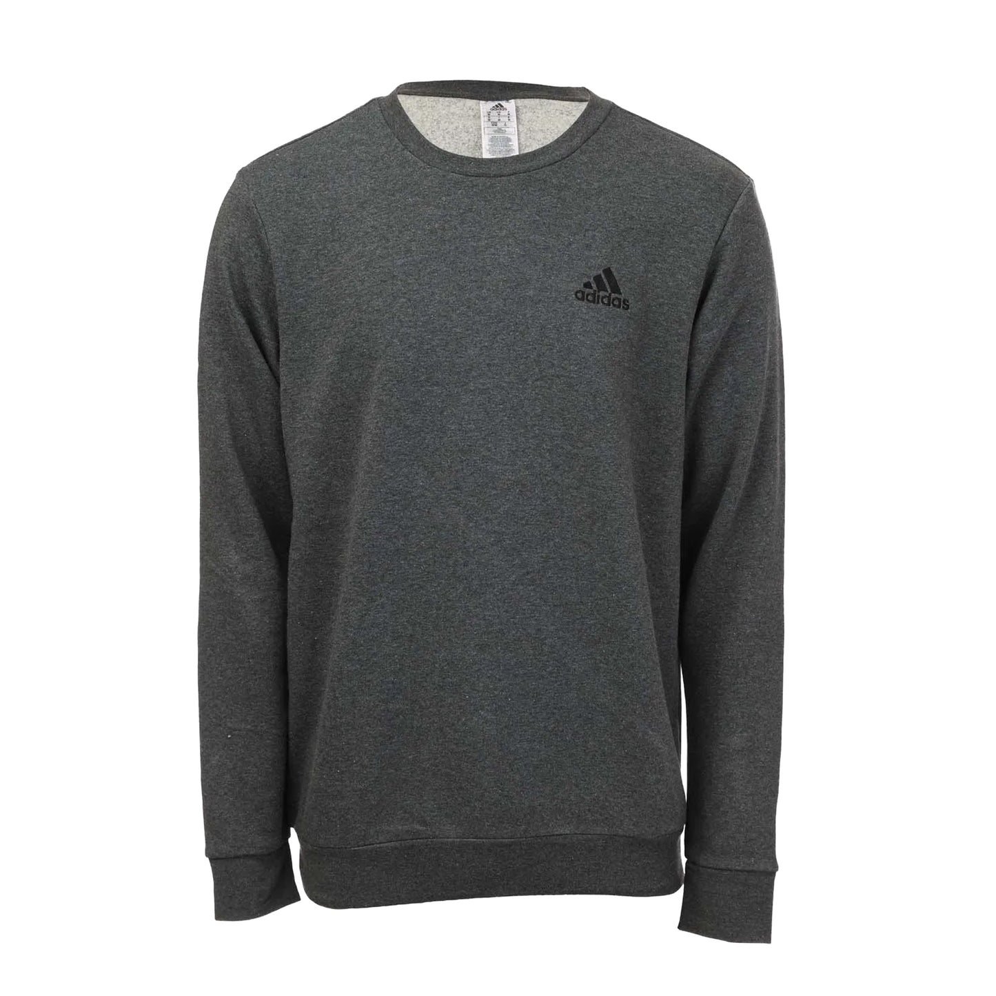Charcoal Marl - Front - Adidas Mens Feelcozy Essentials Fleece Sweatshirt