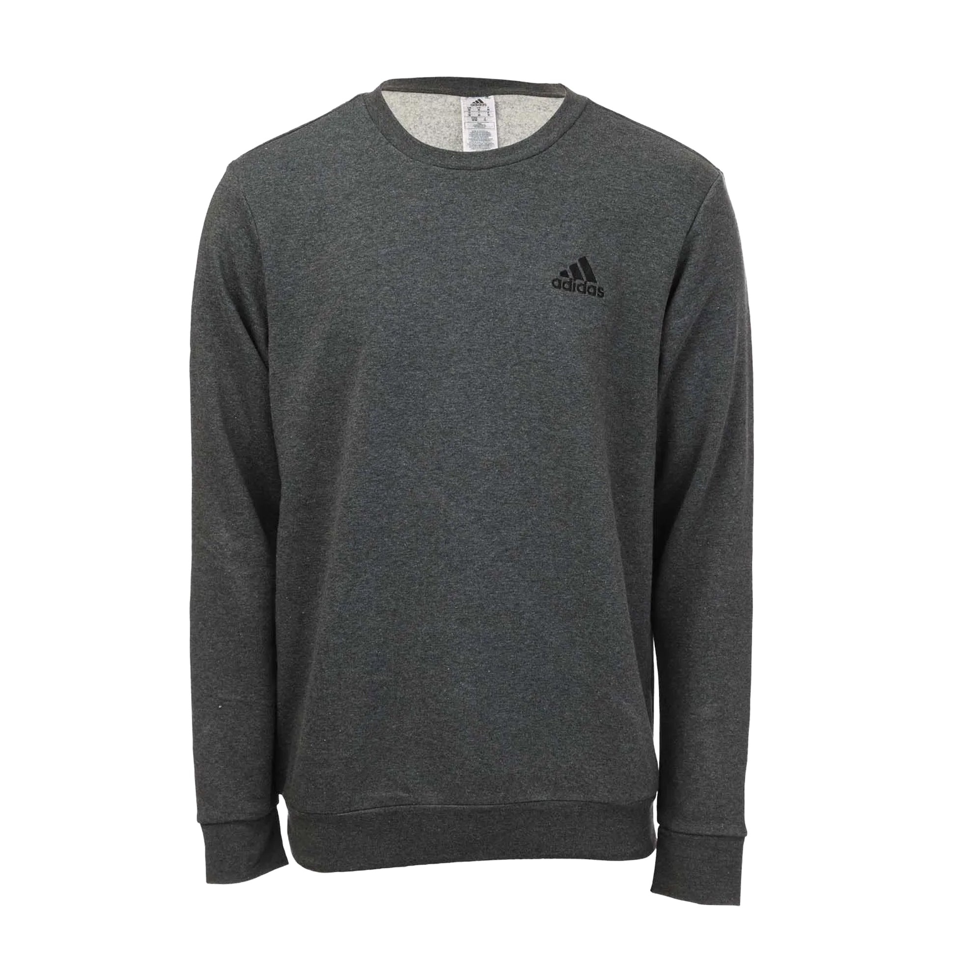 Charcoal Marl - Front - Adidas Mens Feelcozy Essentials Fleece Sweatshirt