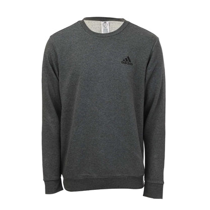 Charcoal Marl - Front - Adidas Mens Feelcozy Essentials Fleece Sweatshirt