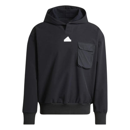Black - Front - Adidas Mens City Escape Premium Hoodie
