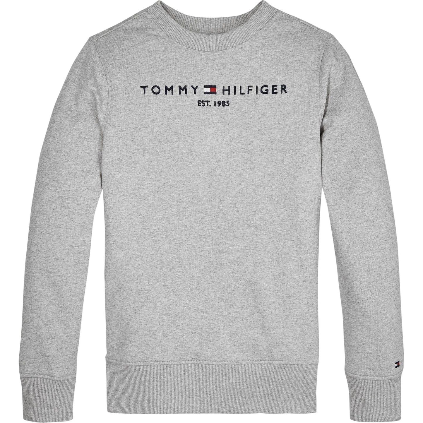 Grey - Front - Tommy Hilfiger Childrens-Kids Signature Logo Sweatshirt