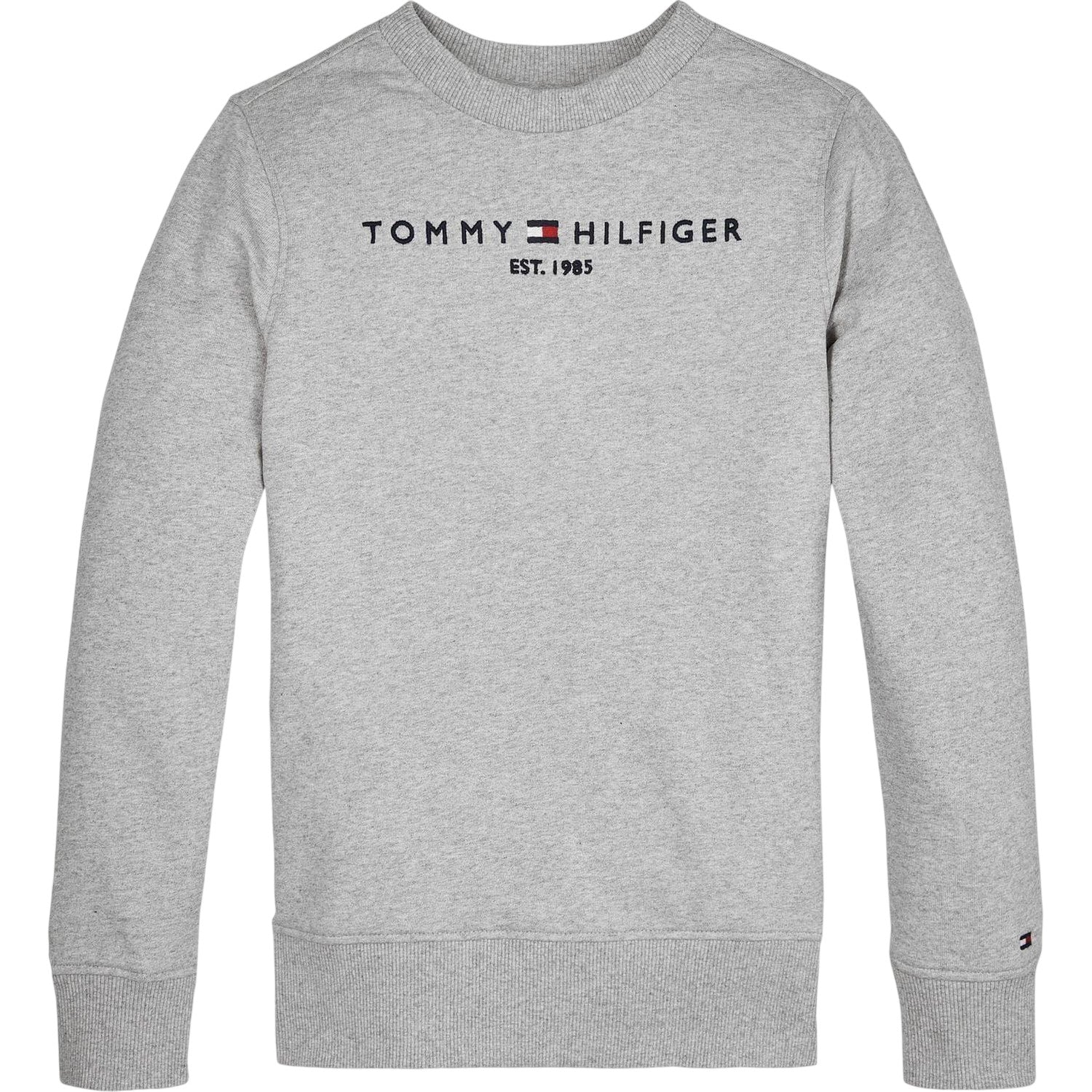 Grey - Front - Tommy Hilfiger Childrens-Kids Signature Logo Sweatshirt