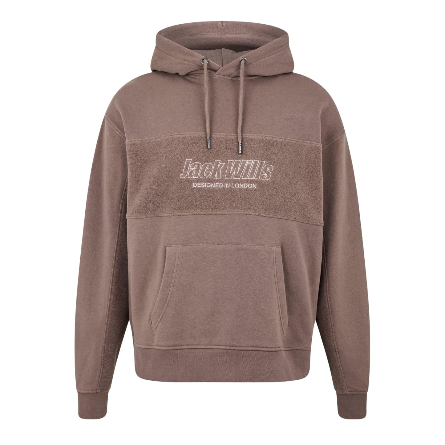 Brick - Front - Jack Wills Mens Reverse Hoodie