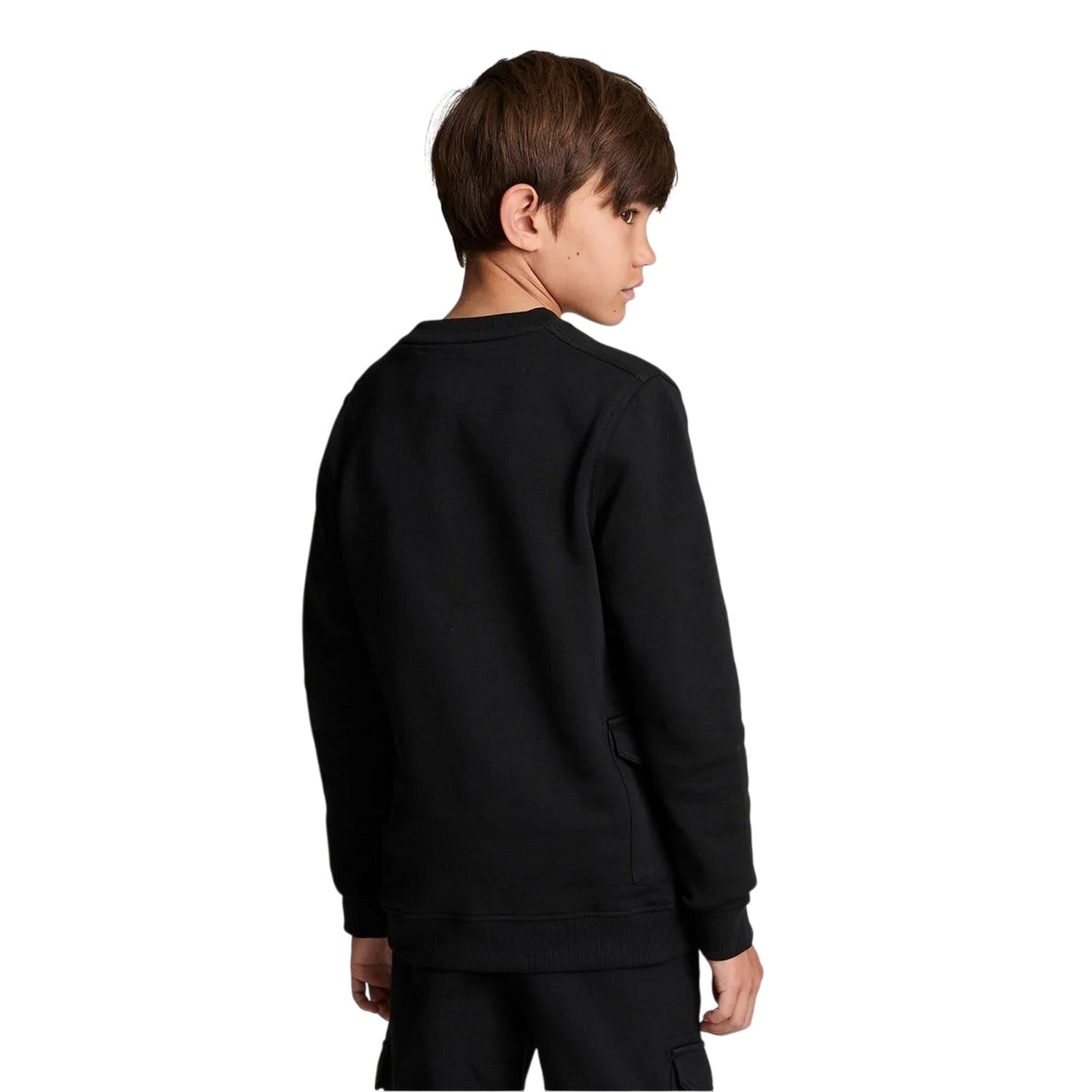 Black - Back - Lyle & Scott Childrens-Kids Crew Neck Regular Sweatshirt