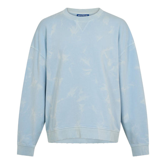 Blue - Front - Hugo Mens Nustroyos Tie Dye Oversized Sweatshirt